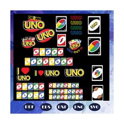 uno card bundle svg, uno svg birthday, uno drunk logo, uno shirt svg, uno card svg, uno we out, trending svg for silhoue
