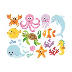 under the sea svg, trending svg, sea animals svg, ocean svg, under the sea art, ocean animals svg, ocean theme svg, unde