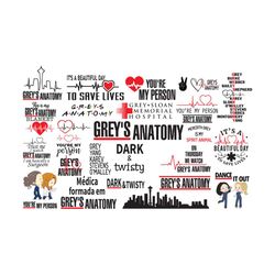 grey's anatomy svg bundle, trending svg, greys anatomy svg, anatomy svg, save lives svg, youre my person, meredith grey