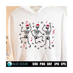 christmas dancing skeleton svg, santa skeleton svg, christmas shirt svg, funny christmas svg, skeleton christmas svg