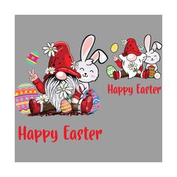 happy easter gnomes svg, trending svg, easter gnome svg, happy gnome svg, happy easter svg, easter eggs svg, easter bunn