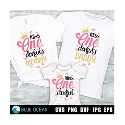 miss one derful svg, miss onederful svg, family bundle svg, miss one derful mommy, miss one derful daddy