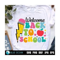 back to school svg, welcome back to school svg, 1st day of school svg, teacher shirt design