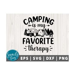 camping is my favorite therapy svg png dxf camping svg camp life svg campfire svg vacation svg camper svg adventure svg