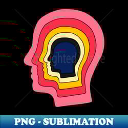 abstract faces - modern sublimation png file - unleash your creativity
