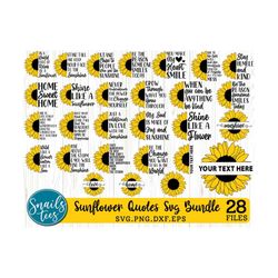 sunflower svg bundle, sunflower quote svg, half sunflower svg, inspiration, sunflower svg, sunflower monogram svg cut fi