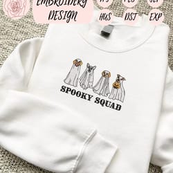 retro ghost spooky embroidery file, ghost dog embroidery file, spooky halloween embroidery design, embroidery file