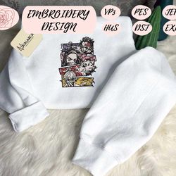 anime inspired embroidered sweatshirt | anime embroidered sweatshirt, embroidery machine design, embroidery files