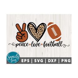 peace love football svg png eps dxf peace love football png leopard print png football png sublimation digital download