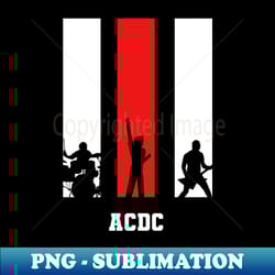 trio play music acdc vintage - aesthetic sublimation digital file - bring your designs to life