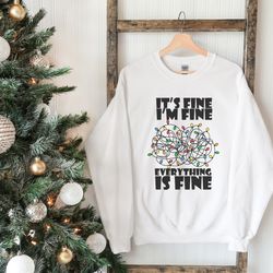 christmas sweatshirt, ugly sweater funny women's, christmas crewneck, holiday sweater for women, christmas lights sweats