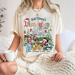 vintage walt disneyland christmas sweatshirt, disneyland christmas shirt, retro disney christmas tee, disney family chri