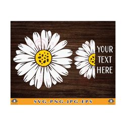 daisy svg, daisy flower svg, half daisy svg, simple daisy svg, white daisy svg, daisy clipart, daisy gifts svg,cut files for cricut,svg, png