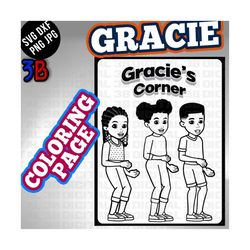 coloring sheet - gracie's corner - activity sheet - svg digital download for cutting diy art