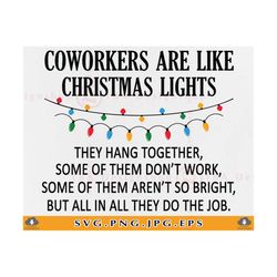 funny coworker christmas gift svg, coworkers are like christmas lights svg, work bestie gift, christmas ornaments,cut files cricut, svg, png