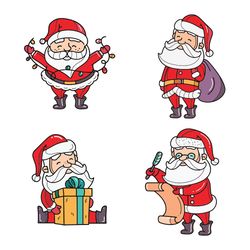 santa svg cute santa digital files svg christmas svg santa bundle zip cut file, logo christmas svg, instant download