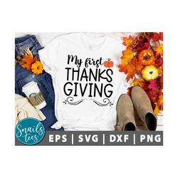 my first thanks giving svg png thanksgiving svg baby's first thanksgiving fall svg autumn svg turkey day cut file cricut