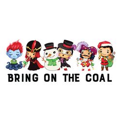 bring on the coal villain inspired transparent png file, file for sublimation, logo christmas svg, instant download