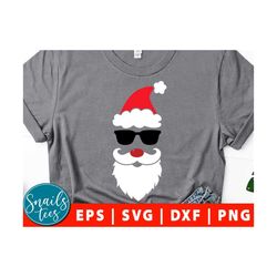 santa face svg eps dxf png  santa beard christmas shirt santa hat kids christmas svg boy funny christmas svg cut files c