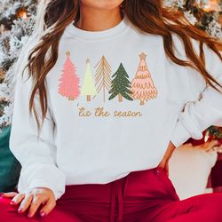 tis the season sweatshirt, christmas tree sweatshirt, winter sweatshirt, christmas sweatshirt, holiday crewneck, holiday