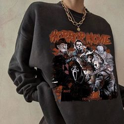 vintage halloween horror movie sweatshirt, scream sweatshirt, michael myers halloween sweatshirt, retro halloween horror