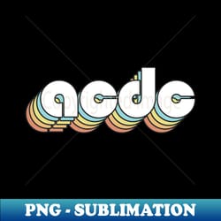 acdc 1 - retro rainbow typography faded style - elegant sublimation png download - defying the norms