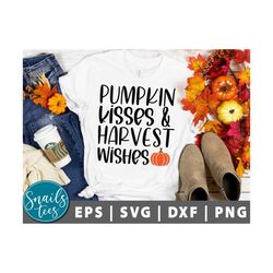 pumpkin kisses and harvest wishes svg png fall svg autumn svg thanksgiving svg funny fall shirt, pumpkin patch, pumpkin