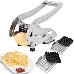 stainless steel french fries slicer potato chipper chip cutter chopper maker vegetable and potato slicer (us customers)