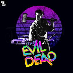 the evil dead retrowave halloween png