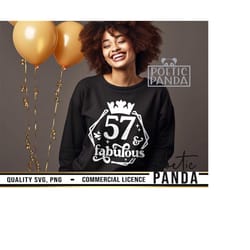 57th birthday svg - Inspire Uplift