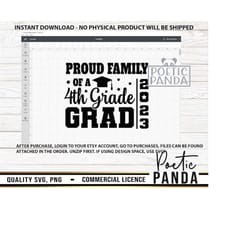 proud family of 4th grade grad svg png, fourth grade svg, family shirt svg, school svg, 4th grade svg, back to school svg, graduation svg