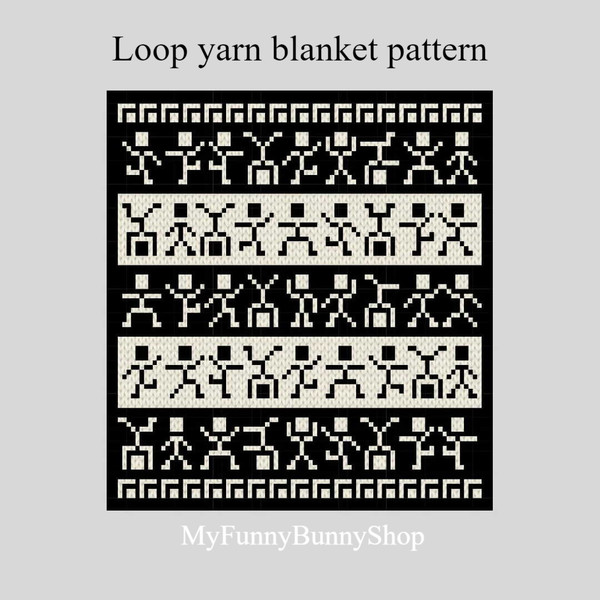 loop-yarn-finger-knitted-dancing-men-blanket