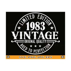 40th birthday svg, 40 birthday svg, 40th birthday gift svg, 40 birthday shirt svg, vintage 1983 svg, 40 years old,files