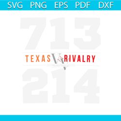 texas showdown rivalry 713 214 svg cutting digital file