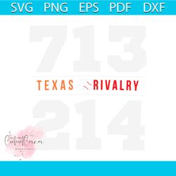 texas showdown rivalry 713 214 svg cutting digital file