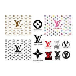 louis vuitton bundle svg - lv logo svg - fashion logo svg - brand logo svg - file cut digital download