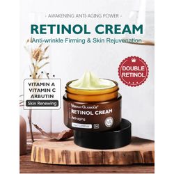 Retinol Face Cream And Eye Serum 2 PCS/Set Firming Lifting Anti-Aging Reduce Wrinkle Fine Lines Facial Skin Care
