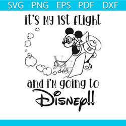 vintage its my 1st flight and im going to disney svg file