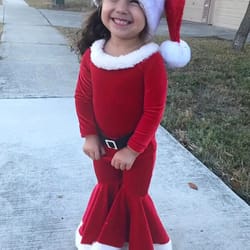 3pcs baby boys and girls cute christmas party long sleeve top flared pants hat set kids clothes