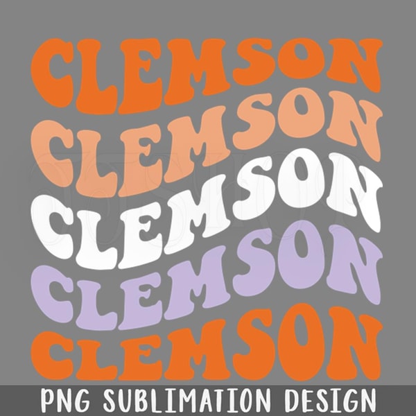 Clemson Script Clemson Retro Wave Font PNG Download | Inspire Uplift