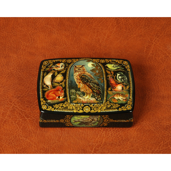 Animals lacquer jewelry box
