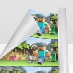 Minecraft Gift Wrapping Paper 58"x 23" (1 Roll)
