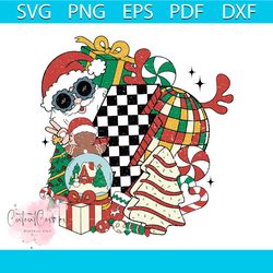 retro vintage christmas santa claus hello xmas svg file