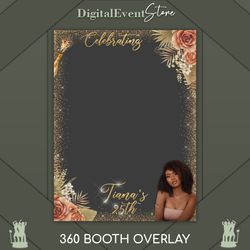 360 overlay photobooth birthday 360 gold champagne videobooth 360 overlay flowers bday 360 custom template selfi 360