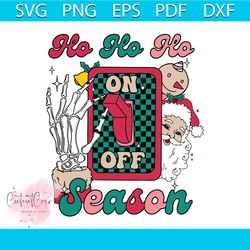 hohoho on off season christmas skeleton hand svg file