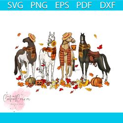 vintage fall horse spooky season png sublimation download