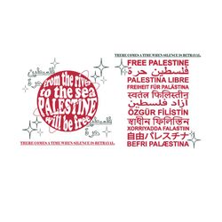 from the river to the sea palestine will be free svg cricut file