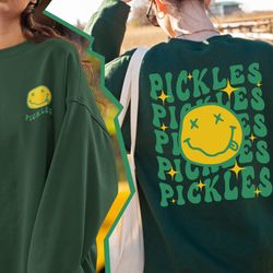 pickles sweatshirt t-shirt, groovy pickles crewneck sweatshirt