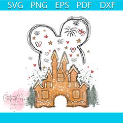 gingerbread house magical castle png sublimation file