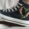 Custom Embroidery Shoes, Flower Converse Handmade, Women's Shoes, Wedding Gift, Converse Hi Chuck 1970s, Wedding Sneakers, Valentine Gift - 6.jpg